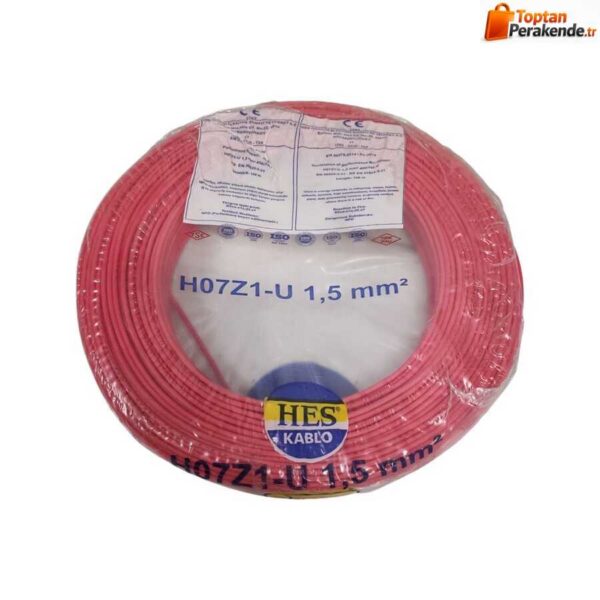 Hes Nya Kablo 1,5 Mm Kırmızı (H07z1-U) Halojen Free